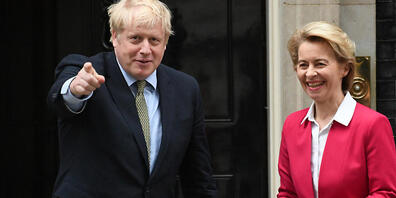 ARCHIV - Boris Johnson und Ursula von der Leyen wollen verhandeln (Archiv). Foto: Stefan Rousseau/PA Wire/dpa
