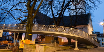 Die neue Passerelle über den Unteren Graben ist nach Wiborada von St.Gallen benannt