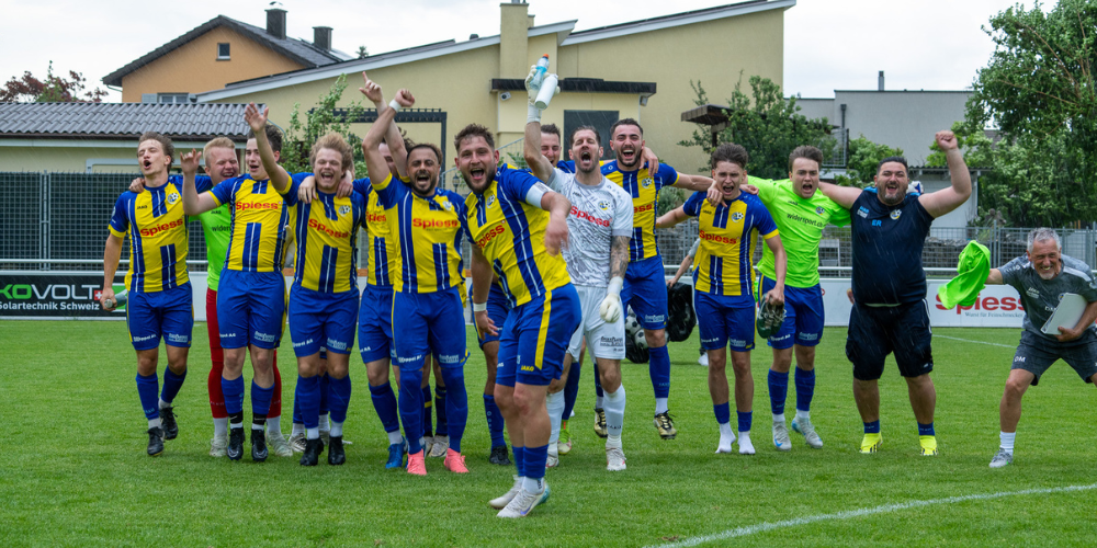 Jubelt der FC Au-Berneck auch nach der Startpartie im Cup gegen Bazenheid?