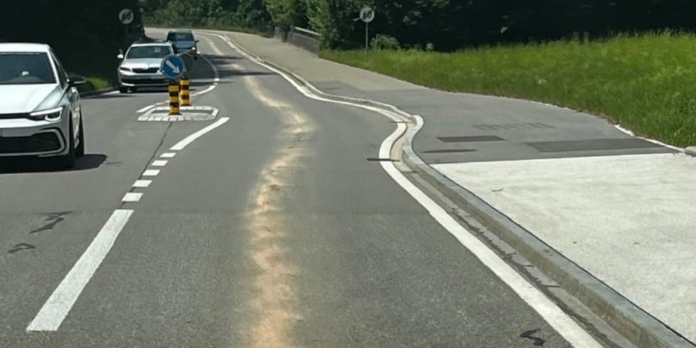 Die Ölspur zieht sich von der Walderstrasse bis zur Buechstrasse.