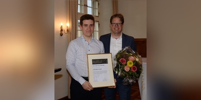 Der 22-jährige Pianist Alessandro Alder wurde für sein aussergewöhnliches Talent und seinen bisherigen Werdegang mit 6'000 Franken ausgezeichnet.
