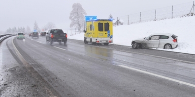 Auf der Autobahn A1 kam es zu mehreren Unfällen.
