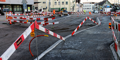 Die Arbeiten zur Diepoldsauer Zentrumsgestaltung gehen rasant voran (Bild: zVg)