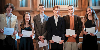 Altschierser-Preisträger: Mattia Ingellis, Kyra Haubensak, Marc Steiner,  Laurin Grob, Matteo Biancu, Selma Nett (v.l.).