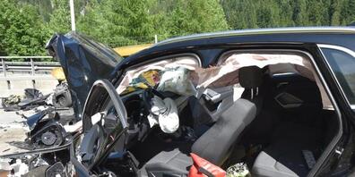 In diesem Auto wurde die 78-Jährige eingeklemmt.