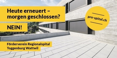 Plakat des Fördervereins Regionalspital Toggenburg Wattwil