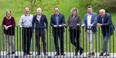 Der Wittenbacher Oberstufenschulrat bis Ende 2020 (von links): Patricia Sennhauser, Pascal von Gunten, Markus Brunner, Erich Eberle, Karin Rutz, Marc Rüdin und Georges Gladig