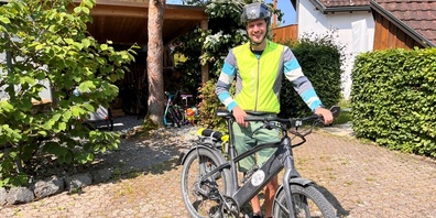Bernhard Bereiter fährt täglich mit seinem E-Bike von Grüningen nach Wetzikon zur Arbeit.