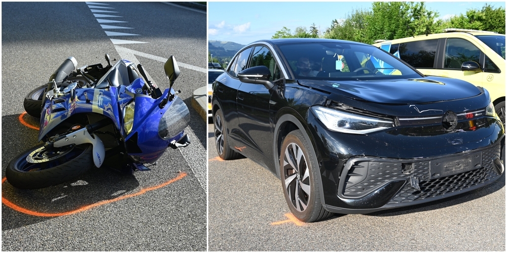Die Motorradfahrerin wurde verletzt. An den Fahrzeugen entstand Sachschaden von rund 9'000 Franken.