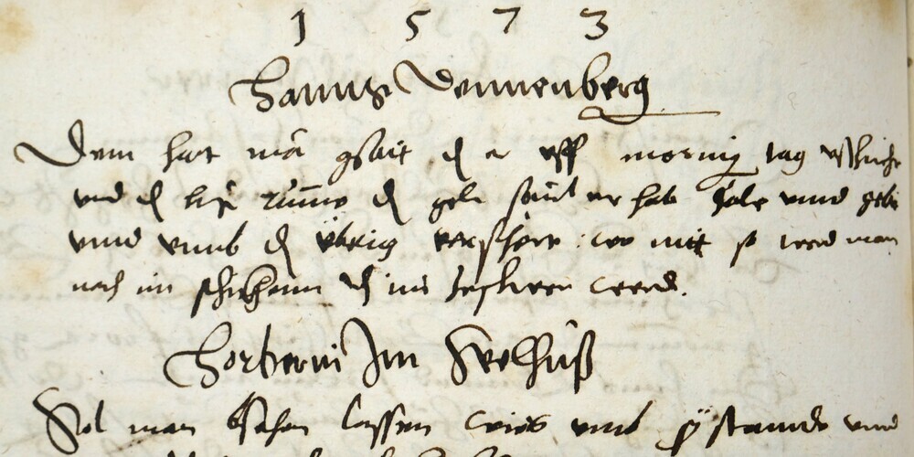 Ratsprotokoll vom 11. August 1573: «Horberin im Seelhus»