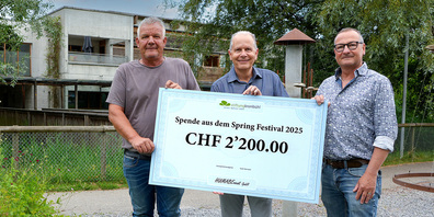 Guido Marconato (OK), Marcel Koch (Stiftung Kronbühl) und Christoph Bernhardsgrütter (OK)