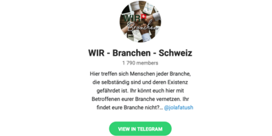 Via Telegram organisieren sich die Protestler von «wir machen auf». 