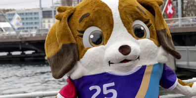 Das E-Maskottchen kann sich freuen: Am Mittwochmittag wurde in Zürich die Fanzone eröffnet. (Archivbild)