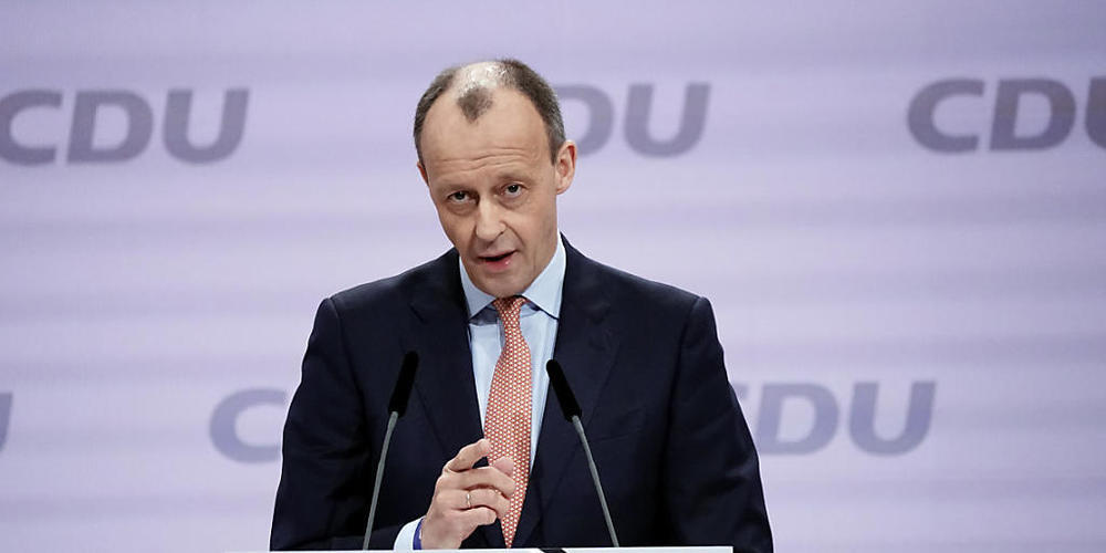 Der frühere Vorsitzende der Unionsfraktion und Kandidat um den Parteivorsitz, Friedrich Merz, spricht beim digitalen Bundesparteitag der CDU. Foto: Michael Kappeler/dpa