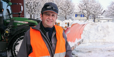 Den ganzen 16. Januar mit Schneeräumen beschäftigt: Andreas Zingg und seine Kollegen.