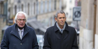 Der Genfer Prozess um Beny Steinmetz (rechts) erregte internationale Medienaufmerksamkeit.