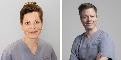 Im Bild v.l.: Dr. med. Alexandra Zingg und Dr. med. Raphael Zeller 