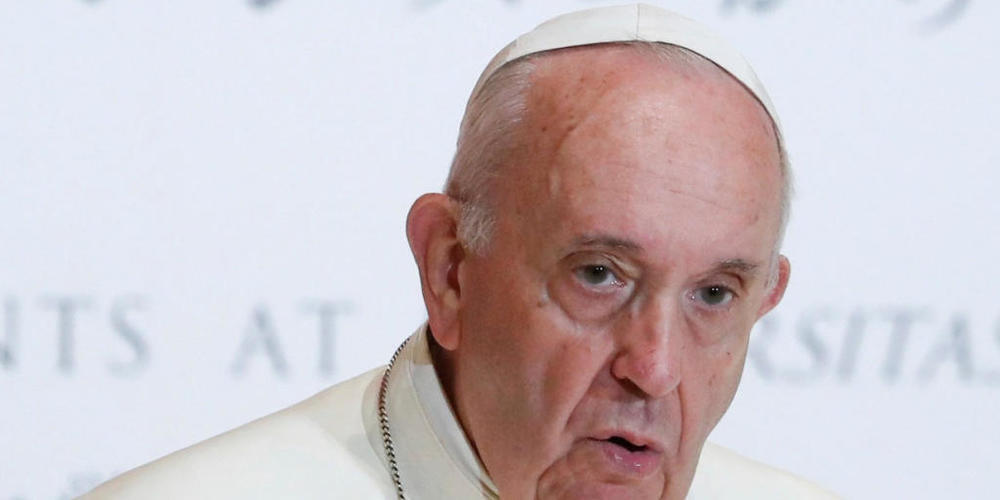 ARCHIV - Papst Franziskus während einer Rede. Foto: Kim Hong-Ji/Pool Reuters/AP/dpa