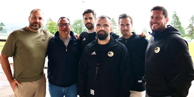 Mauro Gantenbein (Sportchef Herren), Massimo Angelone (Präsident), Sandro Zappella (Assistent), Visar Ramani (Cheftrainer), Lukas Huber (Assistent), Yves Camenisch (Leiter Aktive).