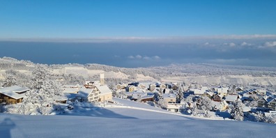 Im winterlichen Wolfhalden zeigt sich die Gemeinde aktiv (Bild: zVg)