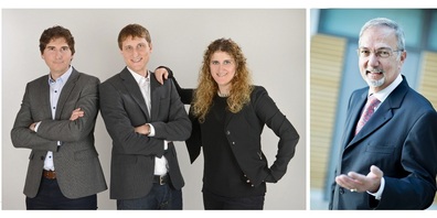 V. l.: Andreas, Christoph und Stephanie Bubenhofer | Christian Wiemer.