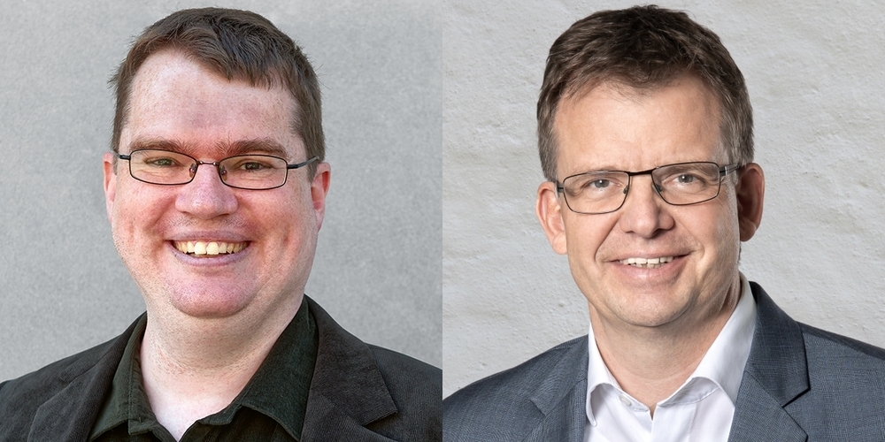 GPK-Präsident Thomas Dormann (SP, l.) und GPK-Vizepräsident/Schreiber Claudio Rathgeb (FDP).