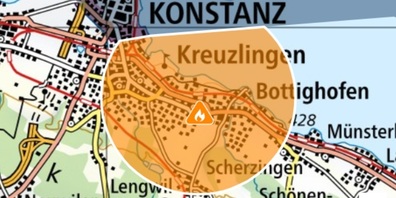 Brandwarnung Region Kreuzlingen.