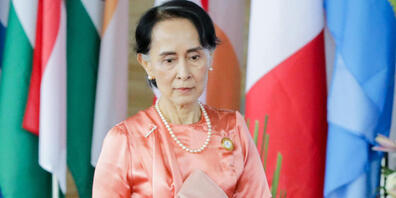 ARCHIV - Aung San Suu Kyi, Myanmars Regierungschefin, kommt beim 13. Asien-Europa-Treffen an. Foto: Kay Nietfeld/dpa