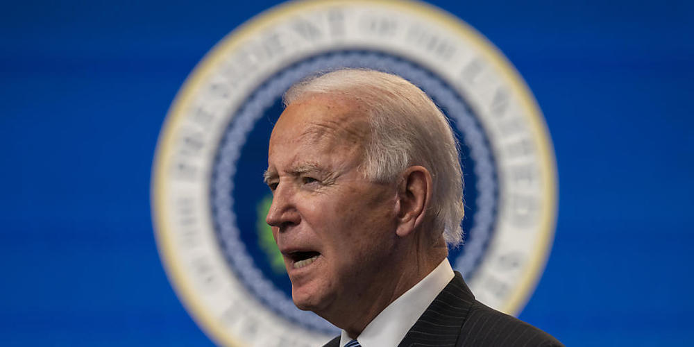 US-Präsident Joe Biden spricht während einer Veranstaltung. Foto: Evan Vucci/AP/dpa