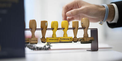 Stempel im Konkursamt Zürich. (Archivbild)