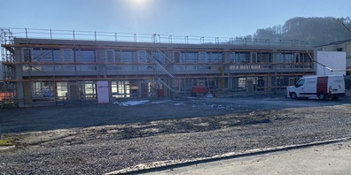 Auf Kurs: Der Erweiterungsbau in der Schule Wiesenau St.Margrethen (Bild: ns)