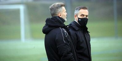Sportchef Alain Sutter und FCSG-Präsident Matthias Hüppi
