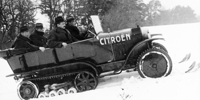 Automobilfabrikant André Citroën führte die ersten Prototypen höchstpersönlich in St. Moritz vor. 