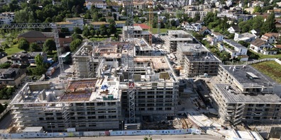 Baustelle Pflegezentrum Schachen. Kalenderwoche 29 vom 15. Juli 2025.
