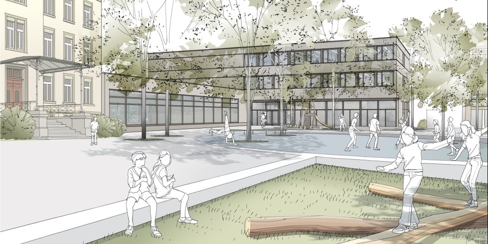 Visualisierung des Projekts Ferrach in Rüti.