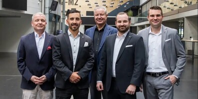 Wirteparade: Stefan Buri, Fabian Rogenmoser, Henri Wüger, Gordian Wüger, Kilian Wüger (v.l.).