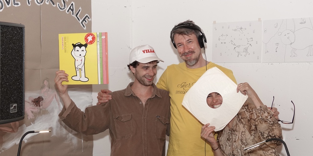  Luca Belotti, Melanie Schlumpf und Igor Saitov luden zum Atelier Besuch in Bollingen.