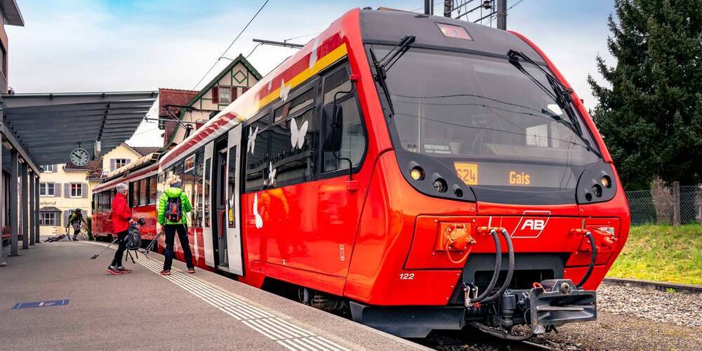 Zahnradbahn Altstätten-Gais im Bahnhof Altstätten Stadt 