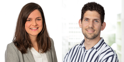 Franziska Steiner-Kaufmann (Junge Mitte/CVP, Gommiswald, l.) und Andreas Bisig (GLP, Rapperswil-Jona).