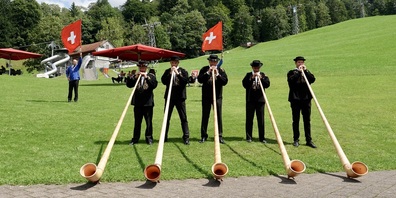 Alphornbläsergruppe Breitenegg Goldingen: Heimatklänge direkt ins Schweizer Herz.