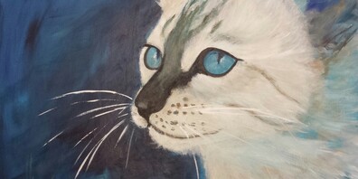 Chris Schäffeler malt mit Acrylfarben grossformatige Bilder von Landschaften und Tieren