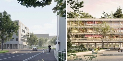 Die Mitglieder der Mitte Rapperswil-Jona nehmen Stellung zu einem Grundstück-Geschäft für günstigen Wohnraum (l.) und einer Schulhaus-Sanierung.