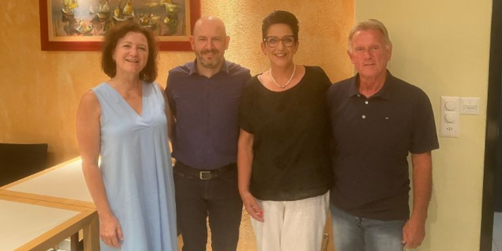 Cornelia Heule (Vorstandsmitglied), Patrick Bollhalder (Kandidat Gemeindepräsidium), Elisabeth Thurnheer (Präsidentin) und Hansruedi Köppel (Vizepräsident)