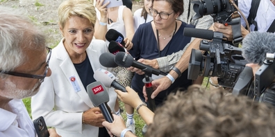 Erklärungsbedarf: Karin Keller-Sutter hätte sich den 1. August wohl anders vorgestellt.