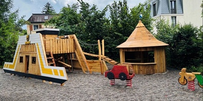 Der neue Spielplatz am Dorfplatz
