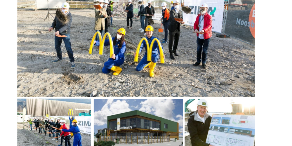 Da waren so einige kleine Ronald McDonalds beim Spatenstich am Werk.