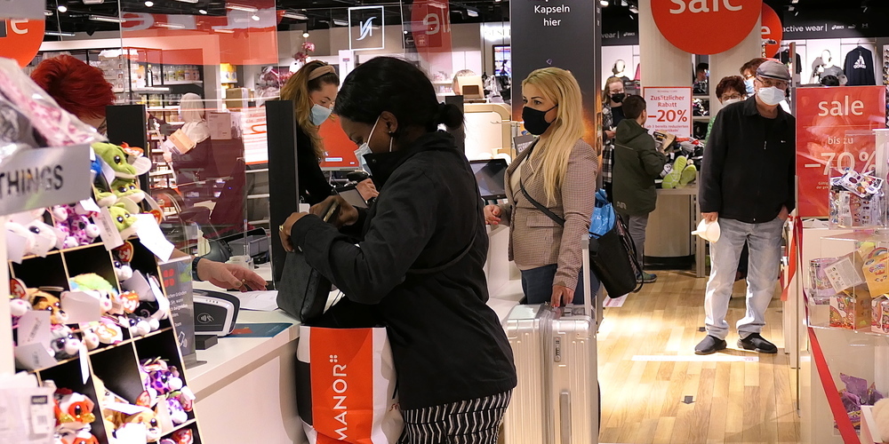 Im Einkaufszentrum «Am Markt» in Heerbrugg war eine hohe Kundenfrequenz festzustellen