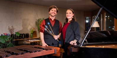 Urska Strekelj und Manuel Leuenberger erzählen eine musikalische Geschichte.