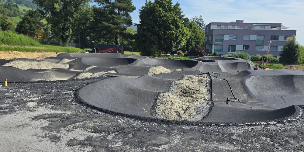 Noch wird am Pumptrack Altstätten gearbeitet