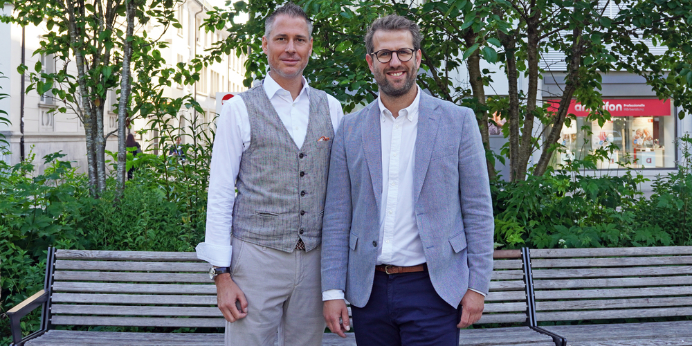 Simon May, Geschäftsführer des IFJ Institut für Jungunternehmen AG, und Samuel Zuberbühler, Leiter Standortförderung